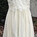 EVITA, Super elegant short ivory, french lace wedding dress, romantic, glam, hollywood style,unique and elegant