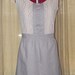 JENNY, Vintage Style Cotton Dress, Scalloped trim, Lace overlay on bodice, retro, organic, bridesmaid dress, wedding attire