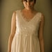 Fun, short, Silk, hand pleated Wedding Dress with Lace overlay, very feminine and ethereal, retro, long or short, custom made, A line