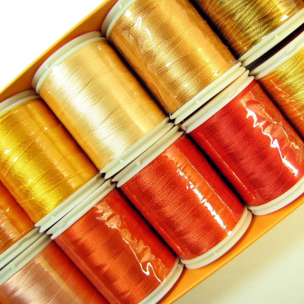WonderFil 40 Weight Rayon Orange Thread Pack