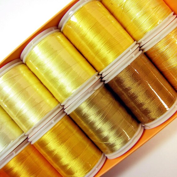 WonderFil 40 Weight Rayon Yellow Thread Pack