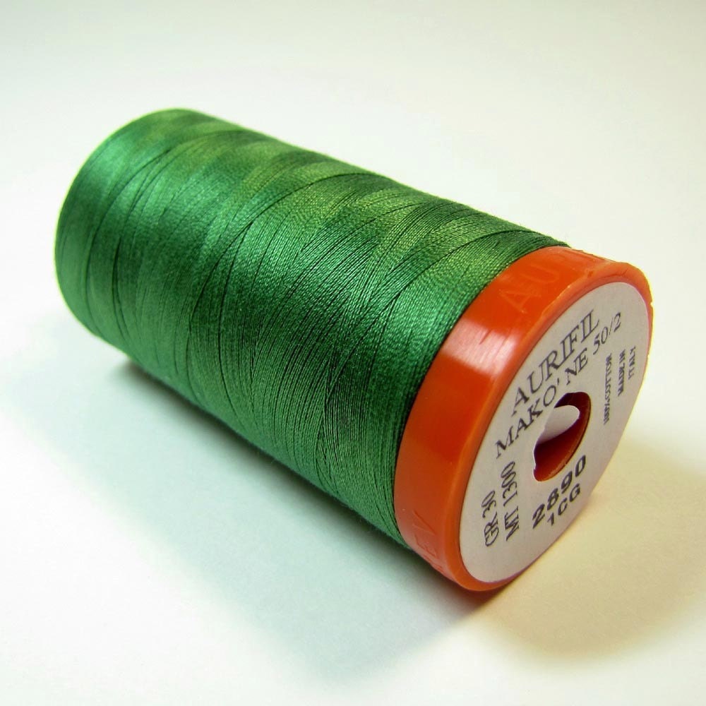 Aurifil Thread 2890 Medium Green 50 Wt. Cotton Mako - 1422 Yd.