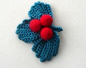 Holly berry brooch