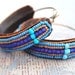 Like a Maasai Beaded Leather Hoop Earrings