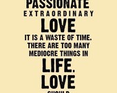 MAD PASSIONATE LOVE (in Vintage Cream and Black) - 8x10 inch Deluxe Modern Print