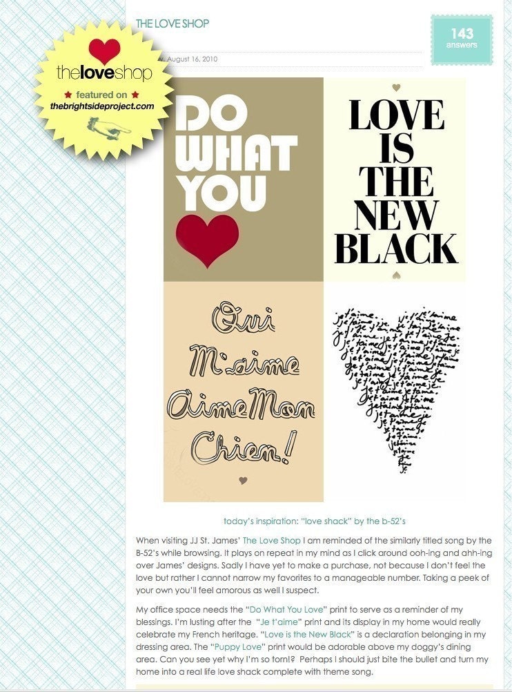 Je T'Aime (I Love You) Romantic French Print in Classic Black and White - 8x10 inches
