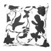 Black and White Floral Pillow, Designer, Throw Pillows, Decorative Cushions, Covers, Flowers and Butterflies, Couch Pillows, 18x18