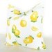 Lemon Throw Pillows, Decorative Pillow, Bright Yellow Lemons on White for Shabby Chic, Country Decor, Eclectic, Couch Cushions 16x16