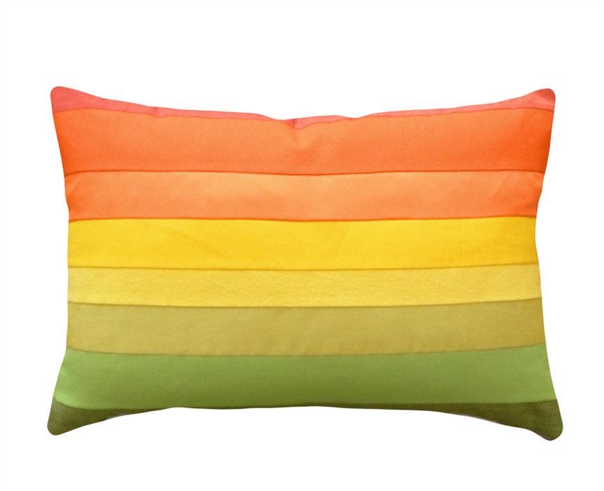 Colorful Decorative Pillows -  NEW Ombre Color Trend 16x22