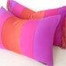 BOHO CHIC Decorative Throw Pillows, Colorful Accent, Fuchsia Pink Purple Red, Toss Cushion Cover, Eclectic Eco Chic, 14x20 Lumbar Oblong