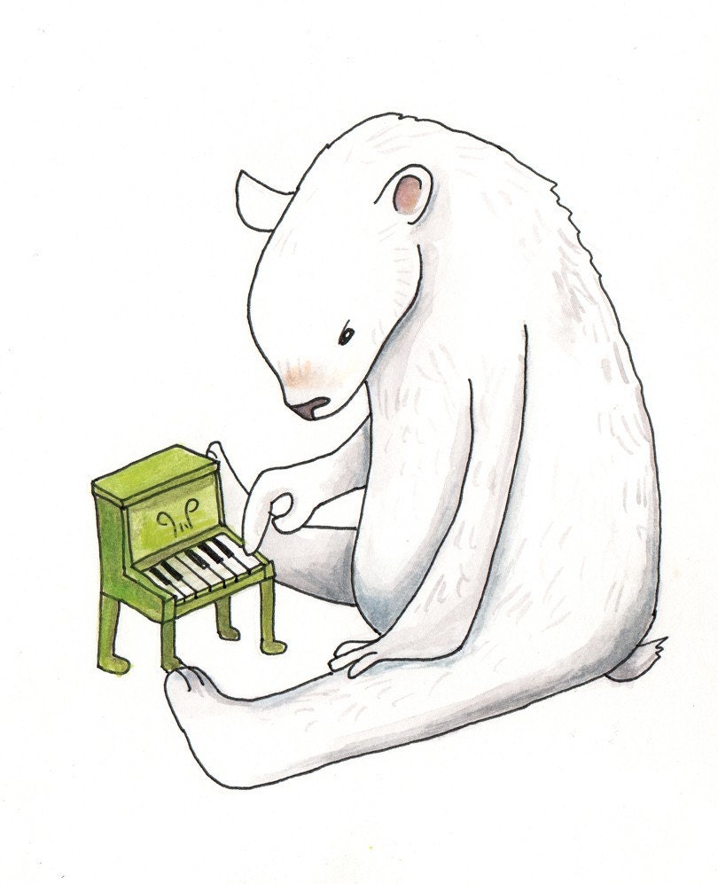 Bear Playing Piano
