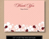 Ladybug Baby Shower - Coordinating Thank You Notecard, Printable file