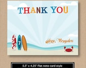 Pool Party Thank You Note Card. Printable File - Fun in the Sun