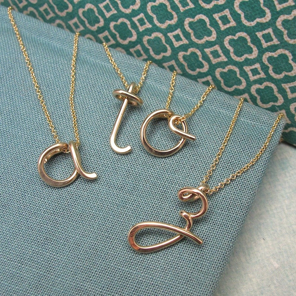 Custom 14k GF Initial Pendant