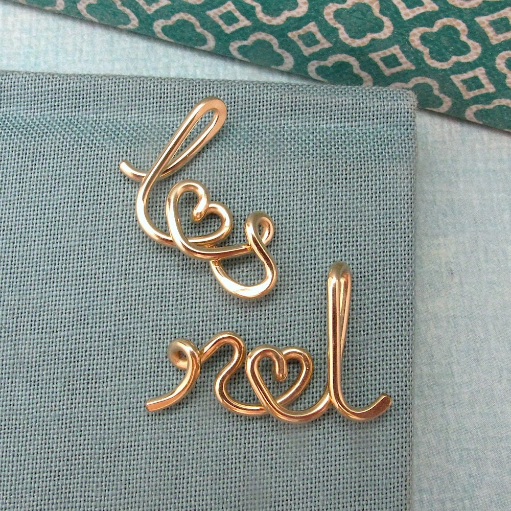 Two Lovers-14K Personalized Initials Necklace