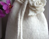 Mon Cherie Hand Felted Drawstring Bag