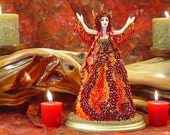 Flame Swarovski Art Doll