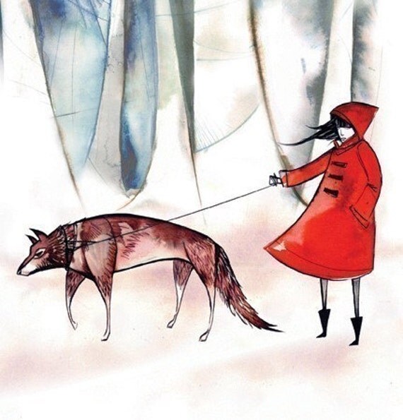 little red riding hood -8.5x11 print