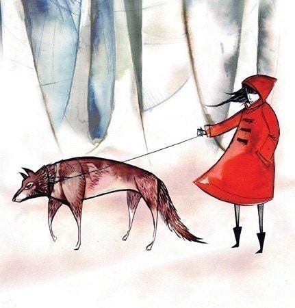 little red riding hood -8.5x11 print