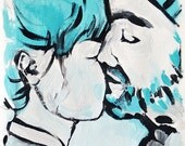 Kiss me Art print home decor
