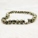 RESERVED FOR JANIE : Pyrite Bead Bracelet with Sterling Silver Nugget