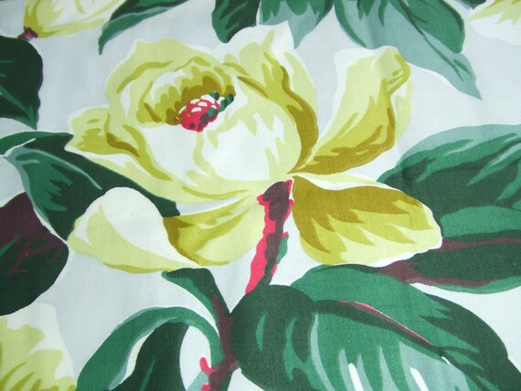 1930's Vintage Upholstery Fabric Magnolia Tree by VintageHaus