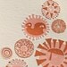 sale. letterpress illustrated suns card.