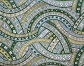 Anna Griffin for Windham, Riley, Floral Interchange in Blue and Green (29252-1) - 1 Yard Clearance
