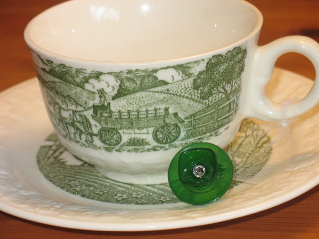 Green Tea Cup Ring