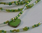 Heart of Green Super-Long Beaded Goodness Necklace