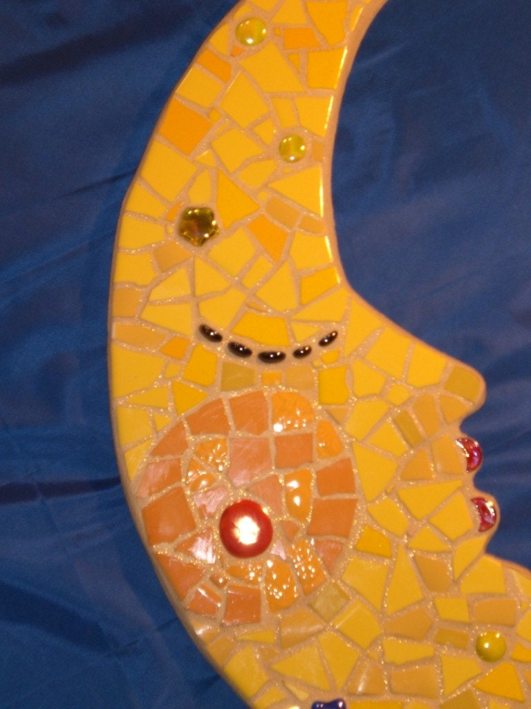 Mosaic Moon Wall Hanging