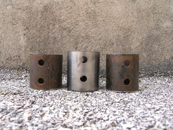 Industrial Candle Holder, Rustic Decor, unisex gift idea, chrome votive holder