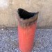 Pink Metal Art Vase, Industrial Decor - Flower Vase