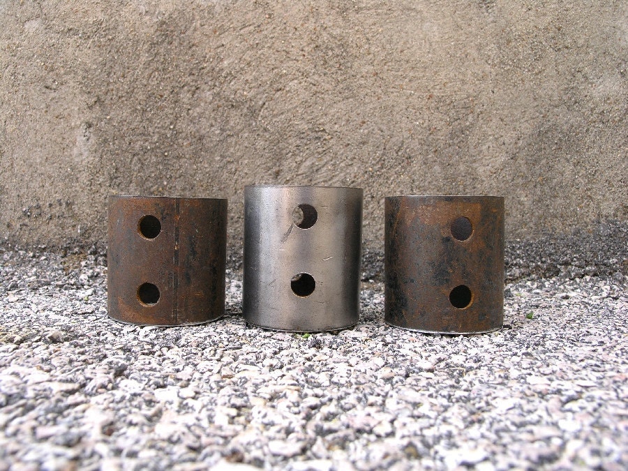 Industrial Candle Holder, Rustic Decor, unisex gift idea, chrome votive holder