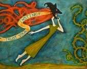 Flying Girl Pushes Her Way Through, or Trust Your Instinct 4/50 limited edition print