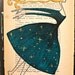 Flying Girl Jumps Into the Night, or "Oh, you foolish Alice. How can you learn lessons in here" OOAK painting on vintage book page