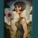 The Offering by Elizabeth Caffey. Large oil painting on stretched canvas.On Sale