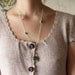 Miniature Terrarium Necklace with aquamarine stones - Moss, Vial