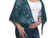 Shawl Spring Fashion Triangle Shawl Scarf Teal Green Stole NEW Gift For Her Chic Wrap Holiday Accesoires