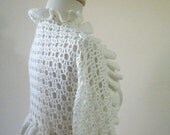Ivory  Romantic Shrug Crochet Cream Wedding Bridal Boleros READY TO SHIPPING