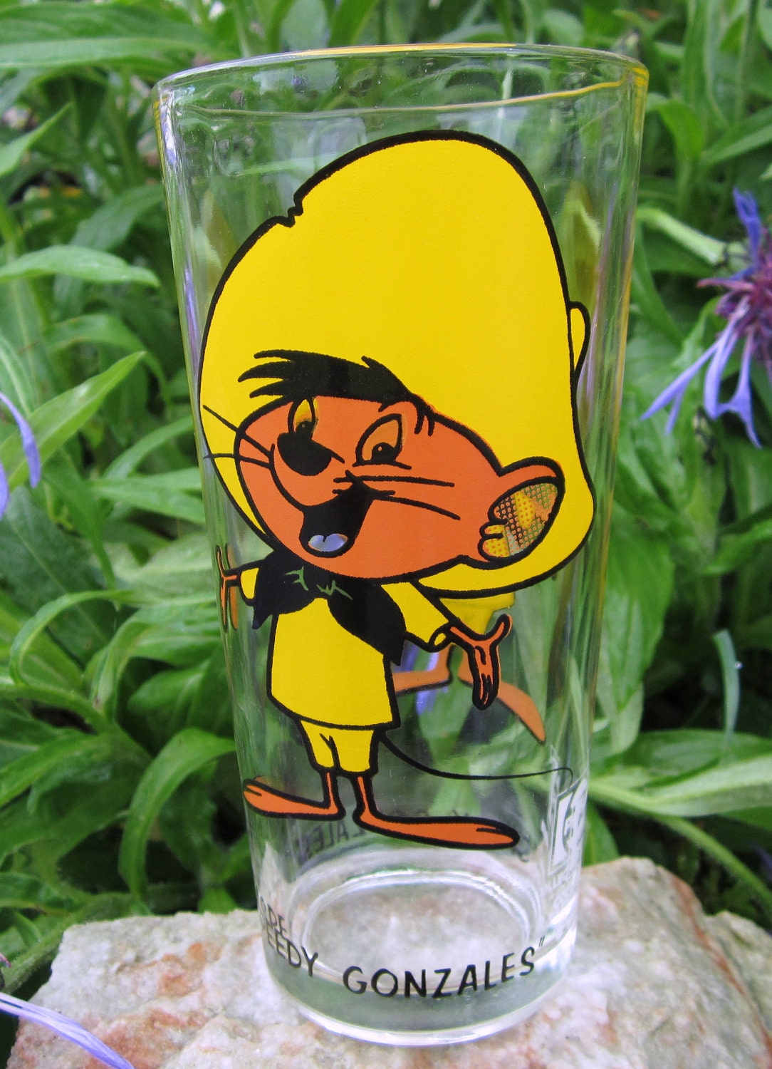1973 Pepsi Speedy Gonzales WB Looney Tunes Glass Tumbler Classic Cartoon