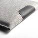 15 Inch MacBook Pro Sleeve - Grey Wool Felt with Black Leather