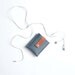iPhone/iPod Case - Gunmetal Wool Felt with Brown Leather
