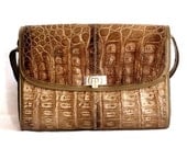 NORA French Vintage Patented Crocodile Bag