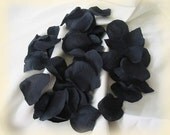 100 Black ARTIFICIAL SILK Rose PETALS for Wedding Decorations