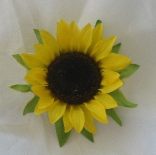 RESERVED - 7 Yellow Sunflower Alligator Hair Clip