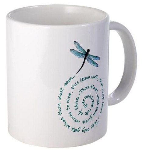 The Witches Rule of three - dragonfly - CLING STAMP by Cherry Pie Art Stamps