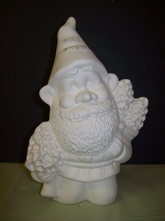 Ceramic Bisque Morty Morel Mushroom Gnome U Paint by Cinstreasures
