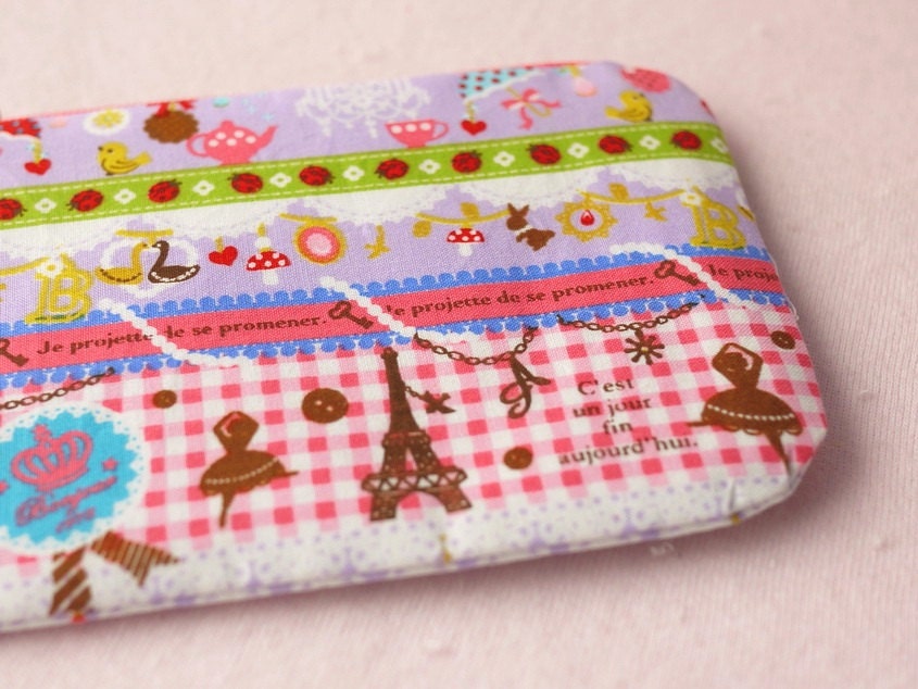 Girly mini zipper pouch