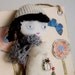 Art Doll Brooch "Secret Garden" mixed media collage